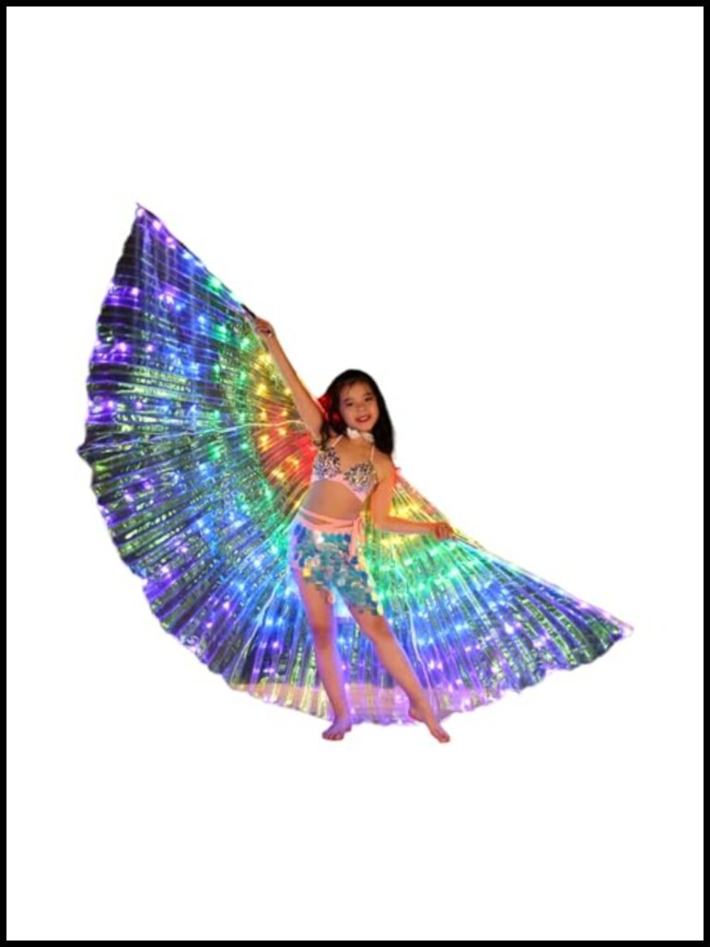 LED Light Up Fairy Wings Girls Dance Costume Butterfly